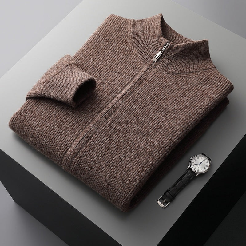 100% cashmere full-zip sweater