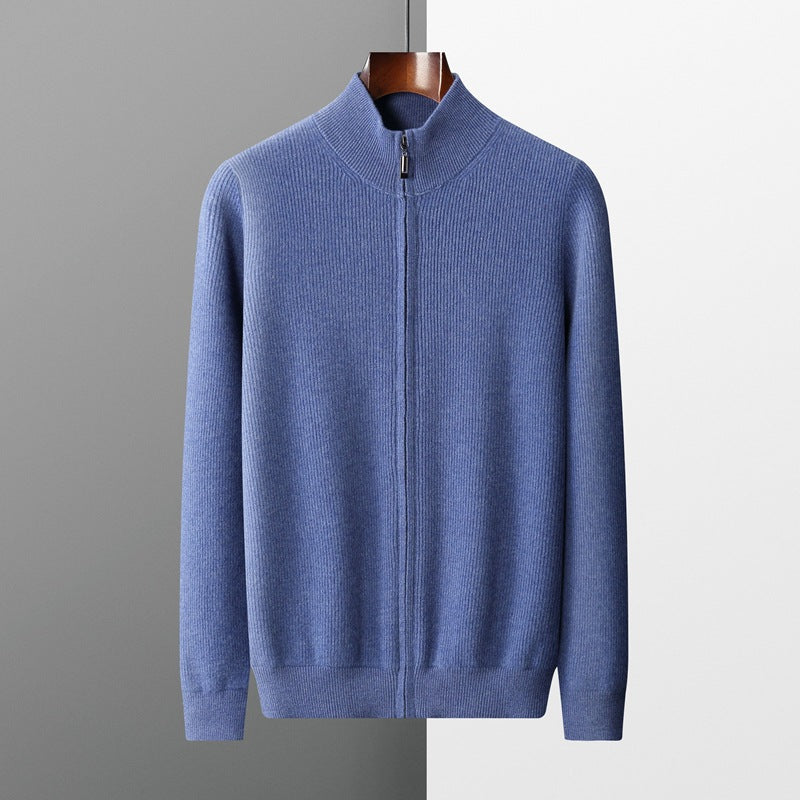 100% cashmere full-zip sweater