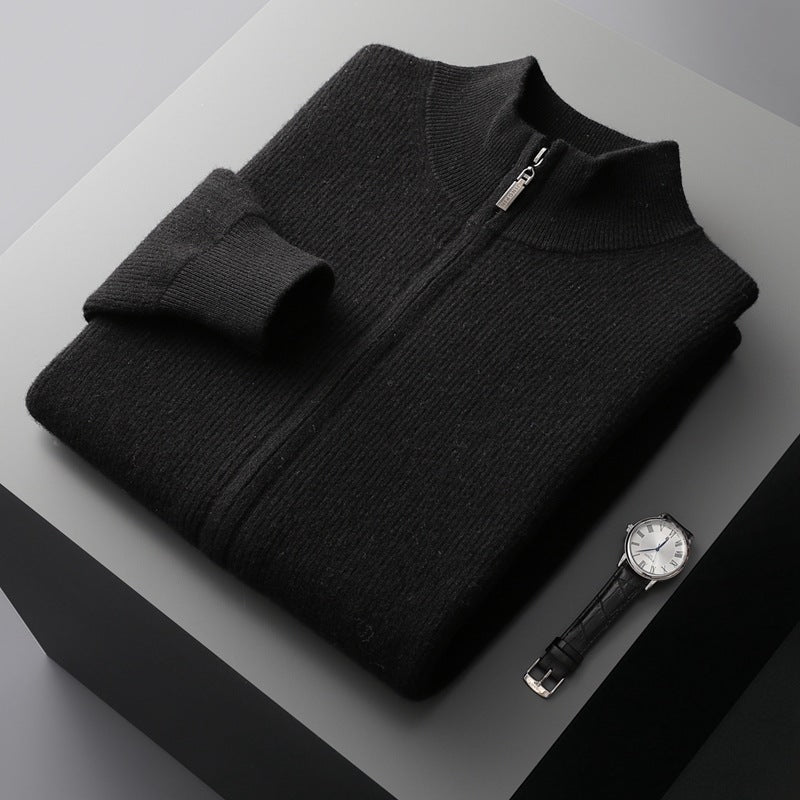 100% cashmere full-zip sweater