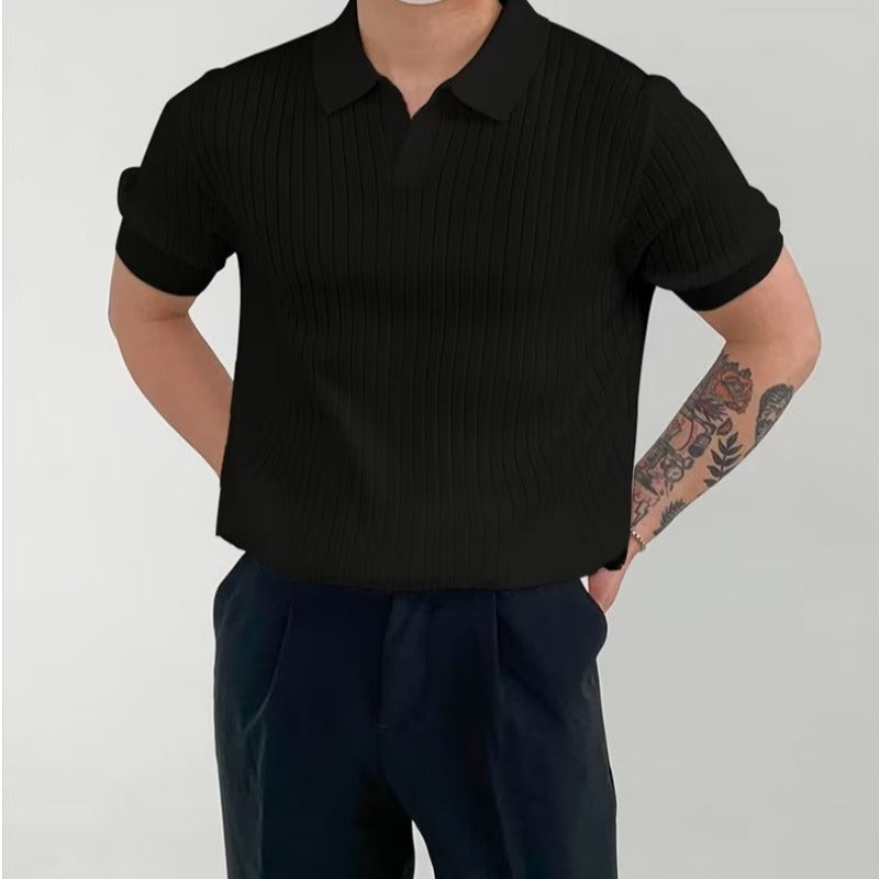 The Ribbed Knit Polo