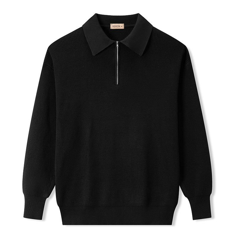 The Classic Zip Polo Sweater