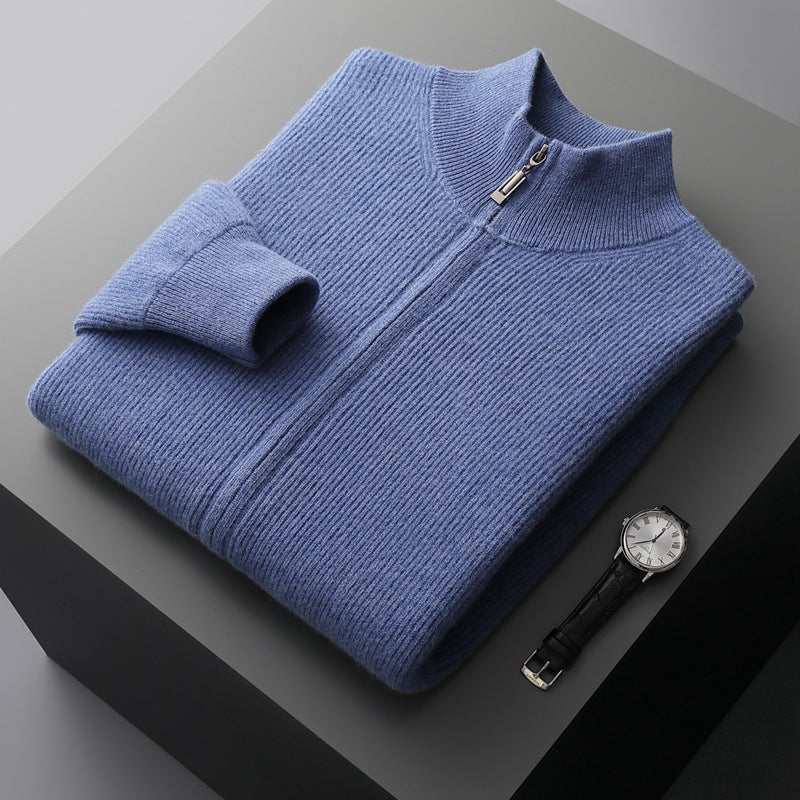 100% cashmere full-zip sweater