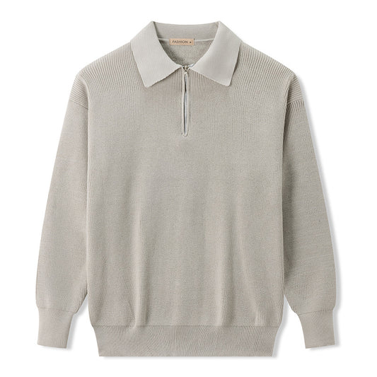 The Classic Zip Polo Sweater