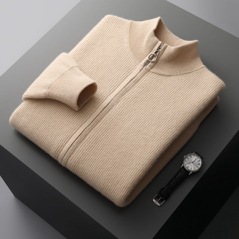 100% cashmere full-zip sweater